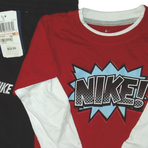 Boys Nike 2 pc Outfit Set Shirt Pants - Picture 2 of 7